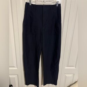 Athleta Navy High-Rise Barrel Pant